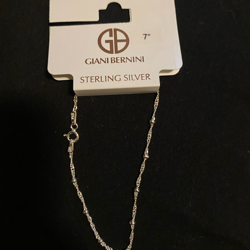 Brand New Giani Bernini Anklet Sterling Silver 25$
